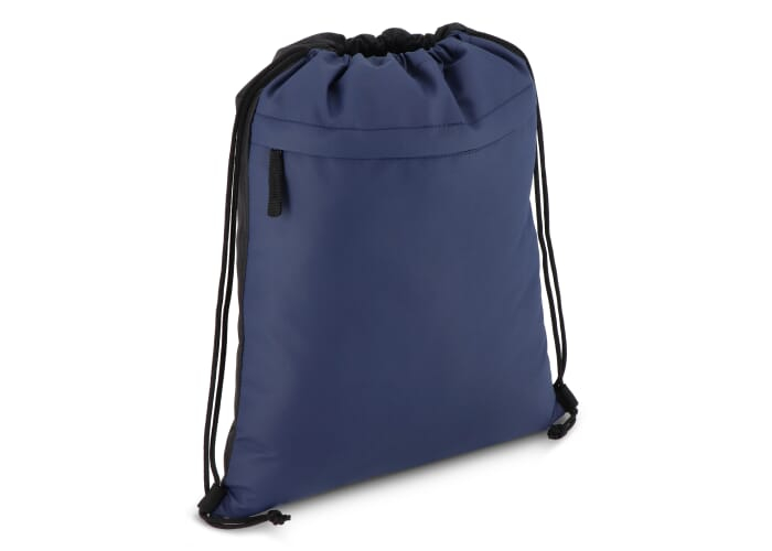 Sac à cordon promotionnel en R-PET 33 x 42 cm Bleu foncé